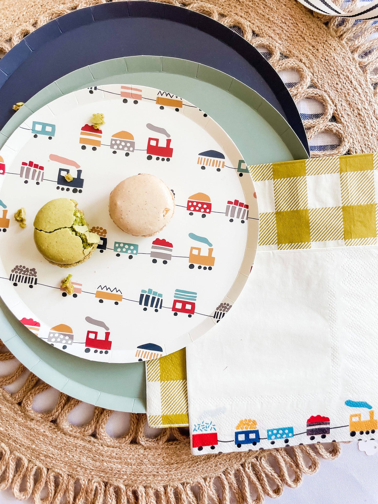 Gold Matte Plaid Dinner Napkin
