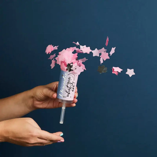 Gender Reveal Confetti Push Pops 2 Pack
