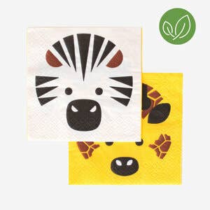 MINI SAFARI ANIMAL NAPKINS 20 Count