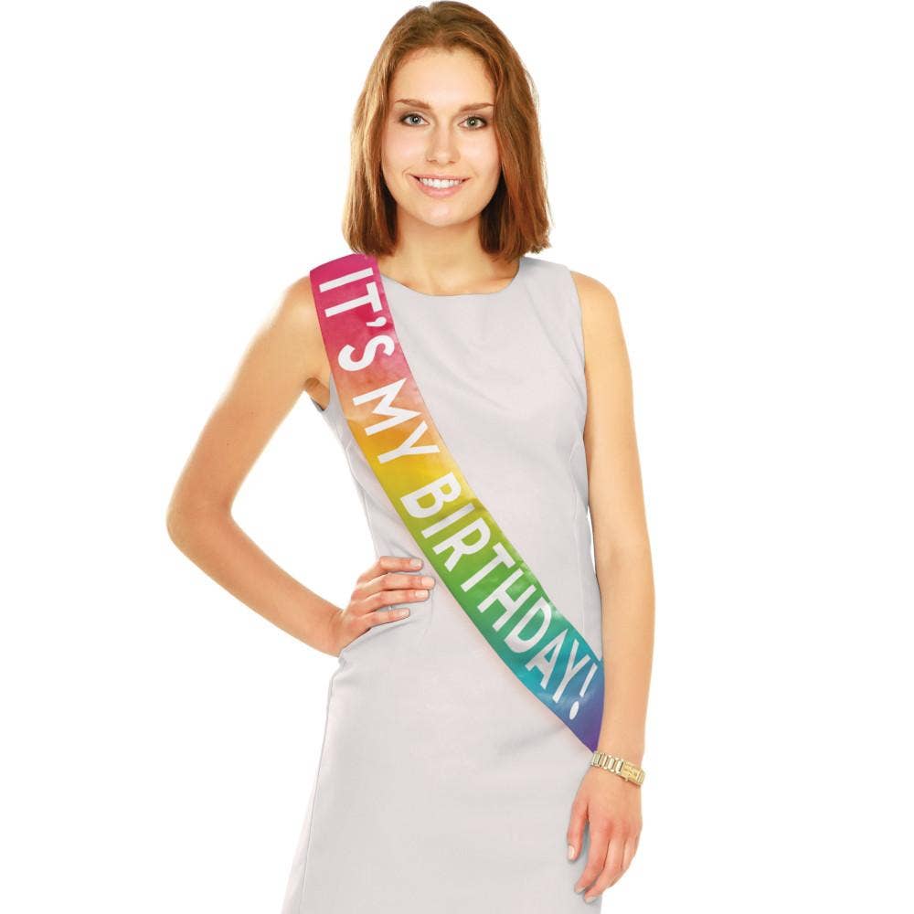 It's My Birthday Party Sashes, 1/Pkg