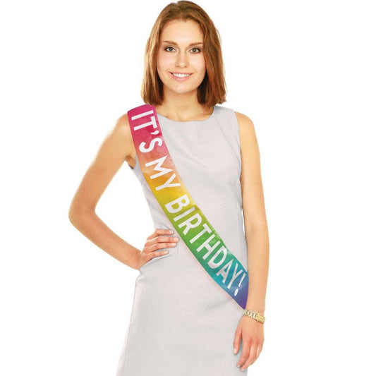 It's My Birthday Party Sashes, 1/Pkg
