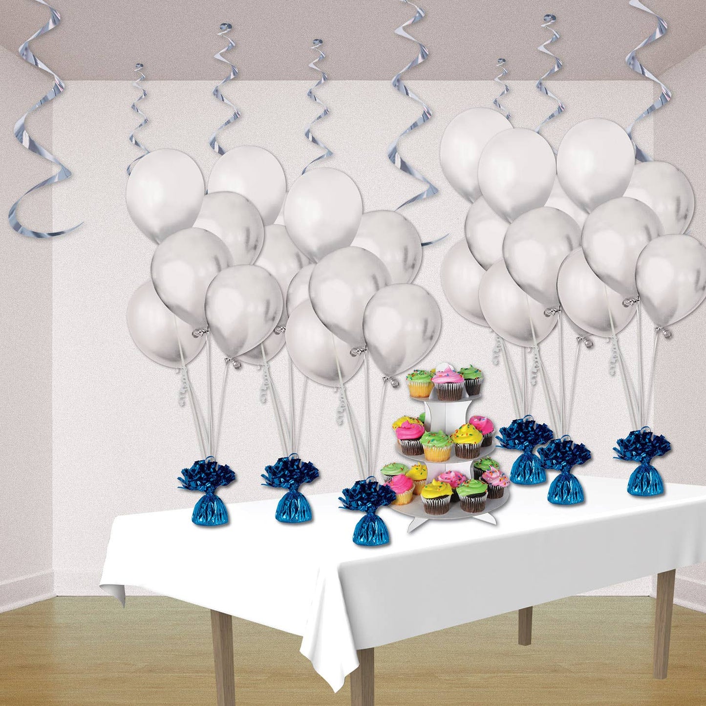 Metallic Wrapped Balloon Weight - Blue, 6 oz