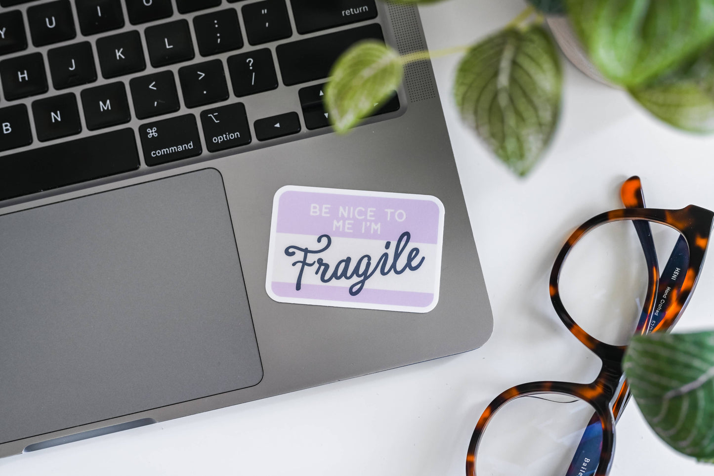 Be Nice To Me I'm Fragile Sticker
