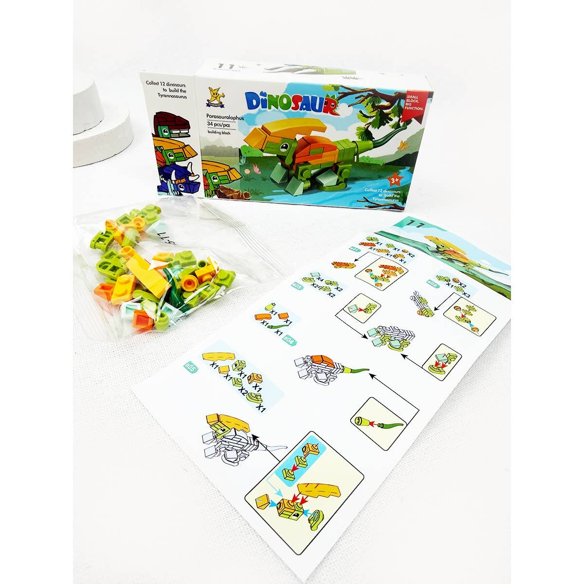 Dinosaur Building Block Toy Set