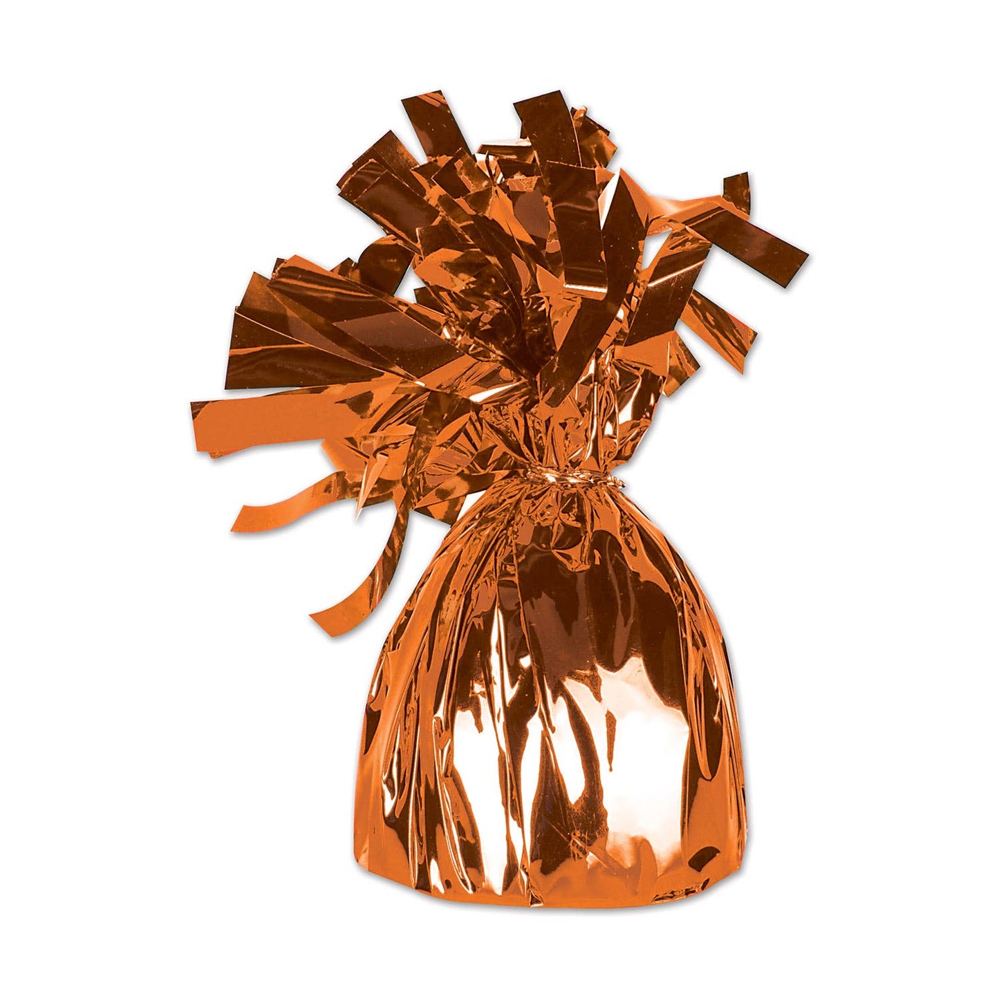 Metallic Wrapped Balloon Weight - Orange