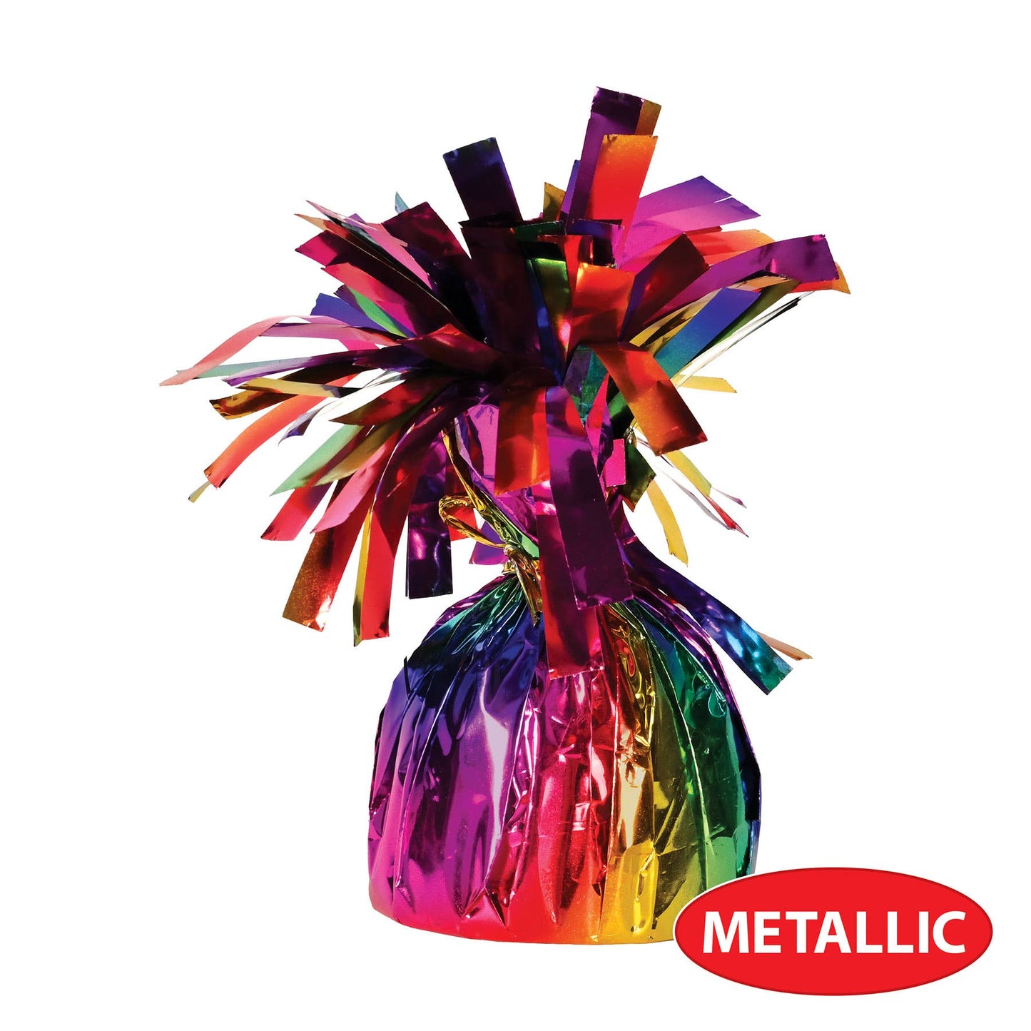 Balloon Weight, Rainbow Metallic, 6 oz