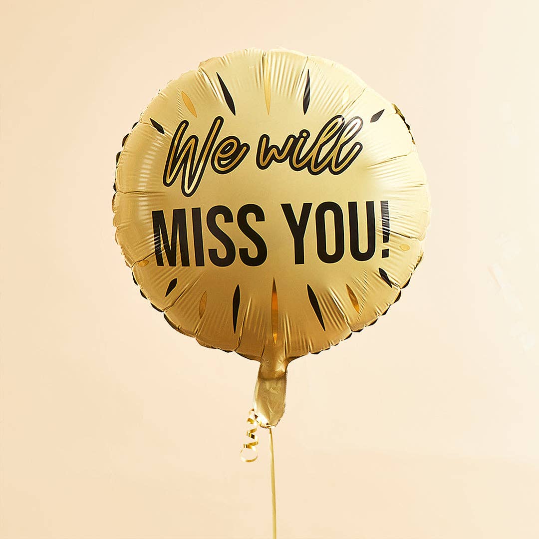 Cream 'We Will Miss You!' 22" Foil Balloon