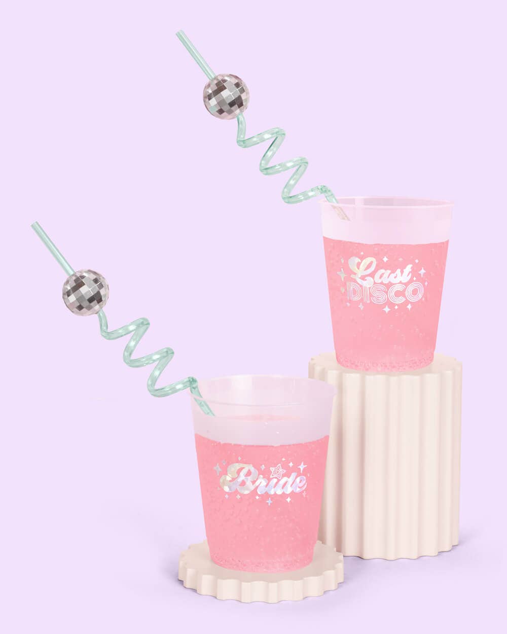 Reusable Disco Party Swirly Straws, Last Disco Bach, Groovy