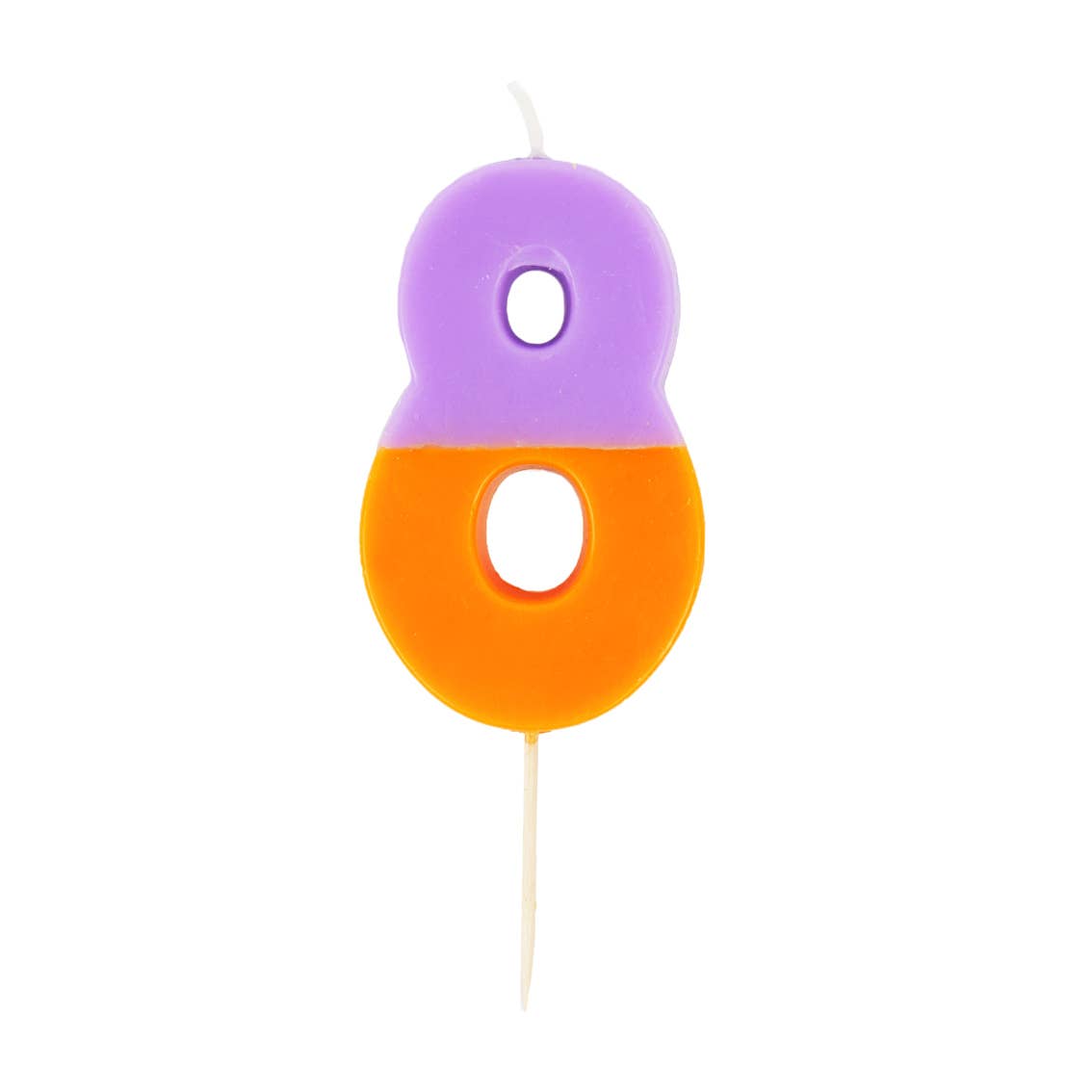 2 Tone Ombre Orange Birthday Number Candles | 0-9 | Single |