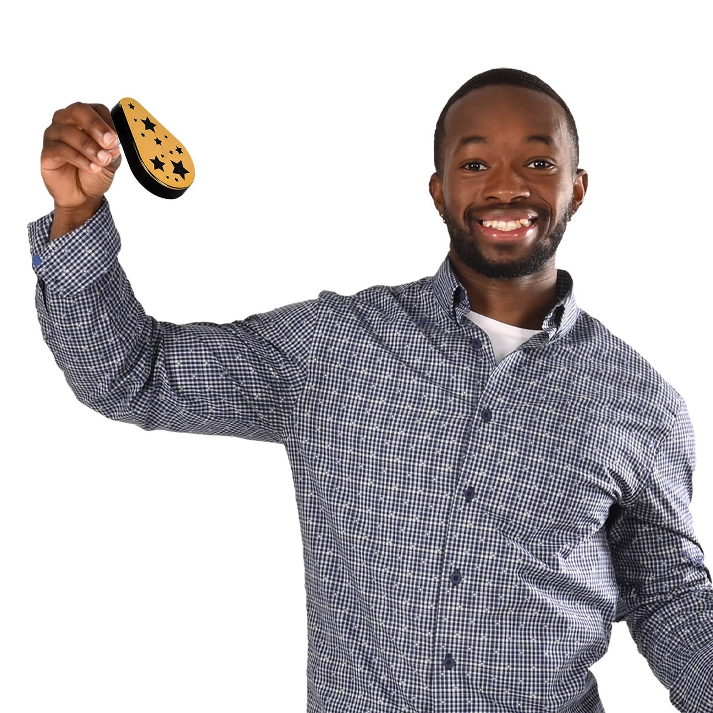 Plastic Metallic Black and Gold Noisemaker