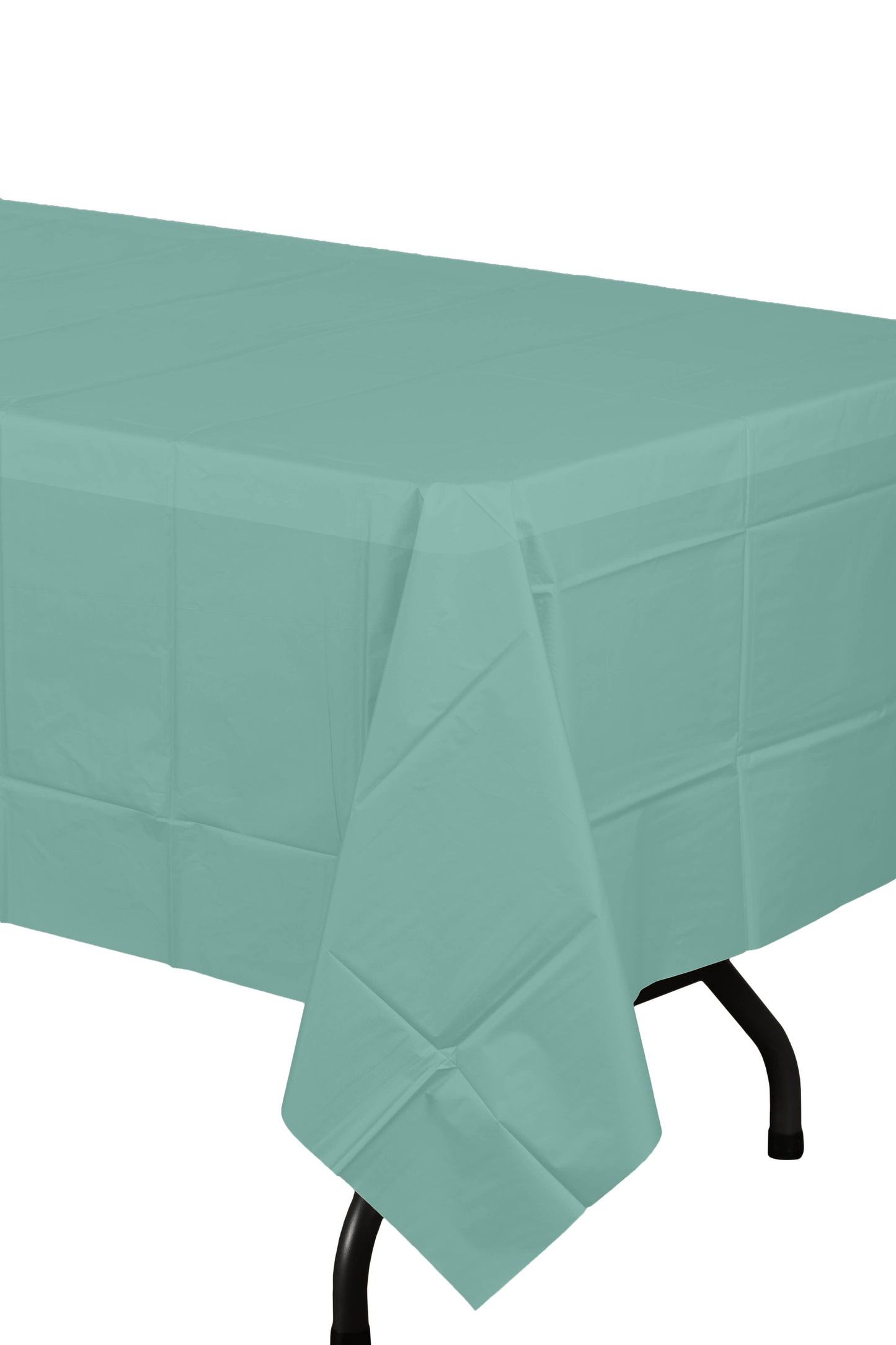 Mint Disposable Plastic Tablecloth - 54 in. x 108 in.