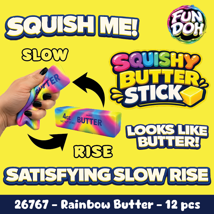 Fun Doh Rainbow Butter Slow Rise Squishy Toy