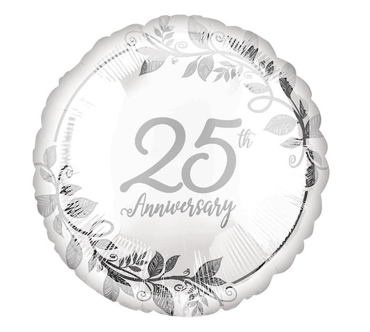 17"PKG 25TH ANNIVERSARY SILVER LEAVES