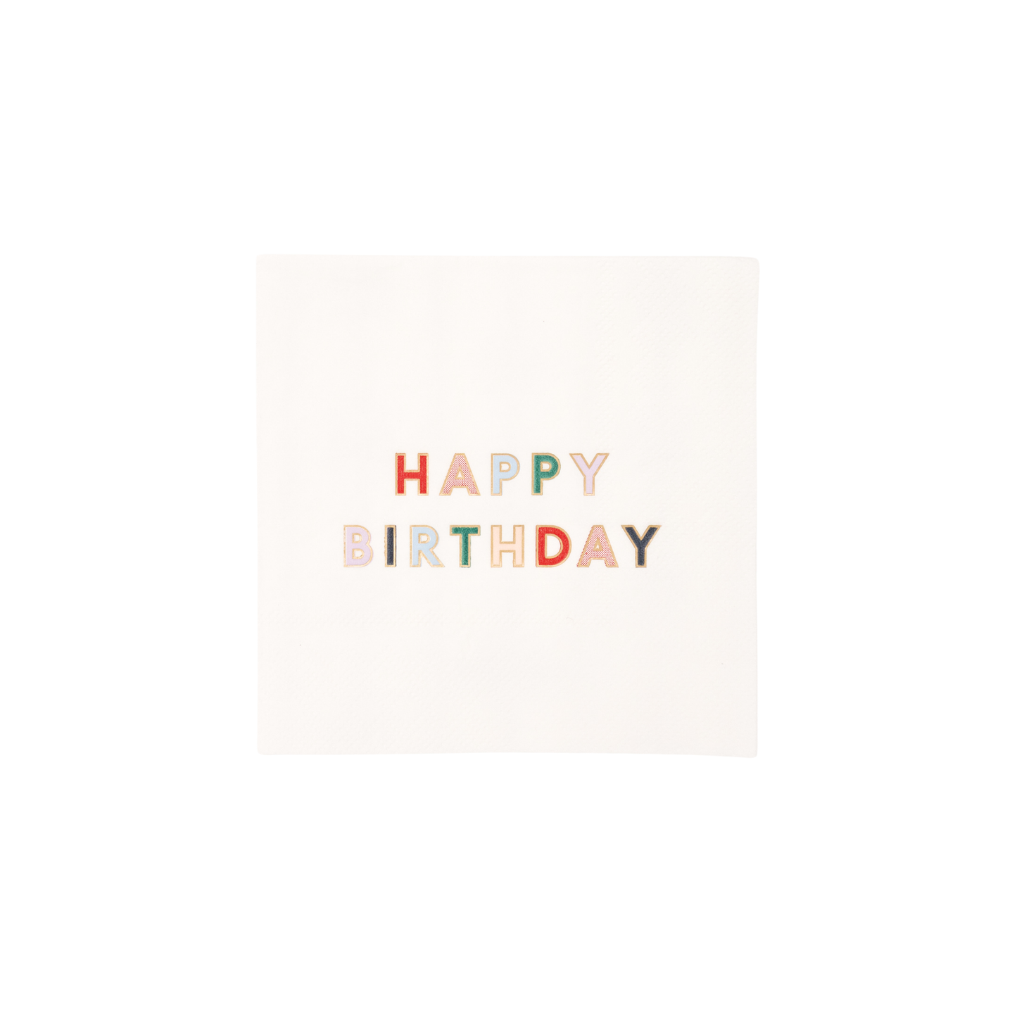 BLANC WHITE SIGNATURE HAPPY BIRTHDAY COCKTAIL NAPKINS