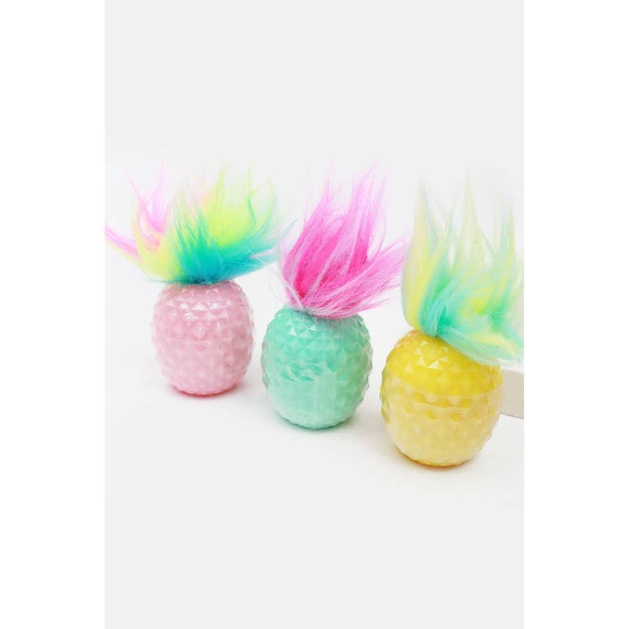 Happy Pineapple with Fur Hair Lip Gloss