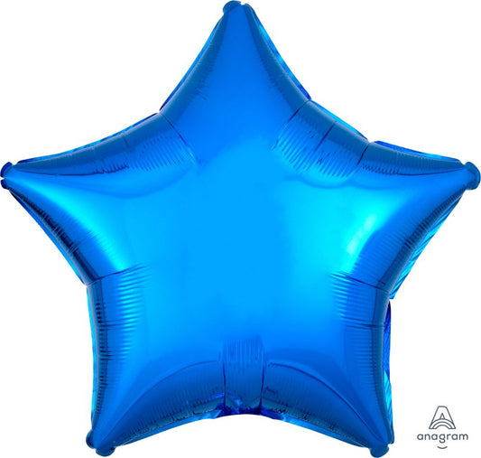 19" SOLID AZURE SATIN LUXE STAR BALLOON