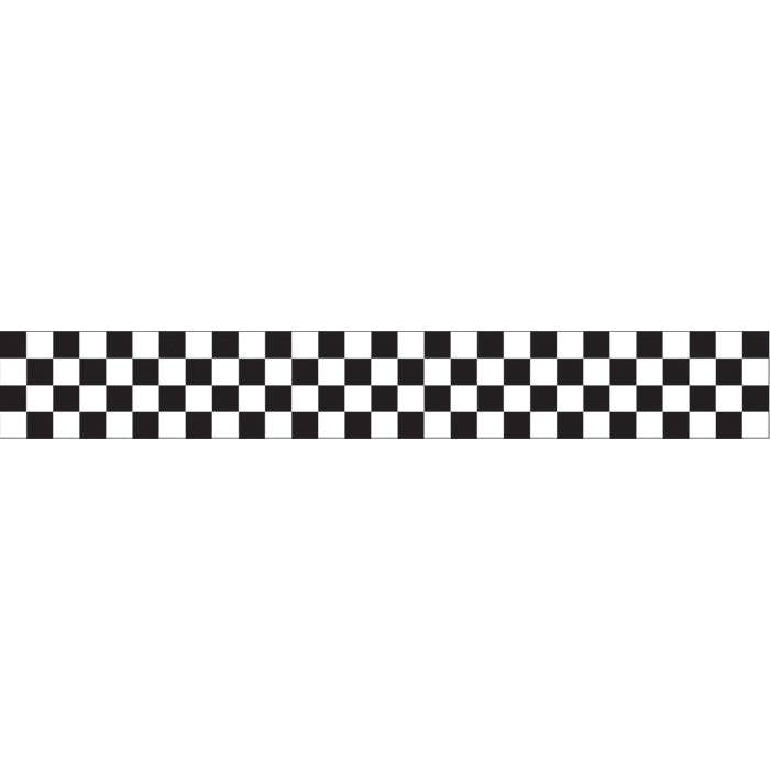 Black and White Check Streamer, 1/Pkg