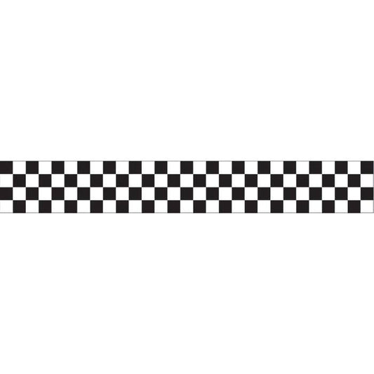 Black and White Check Streamer, 1/Pkg