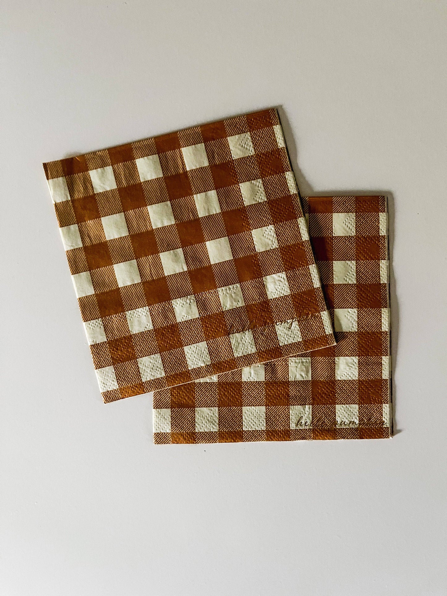 Fall Plaid Cocktail Napkin