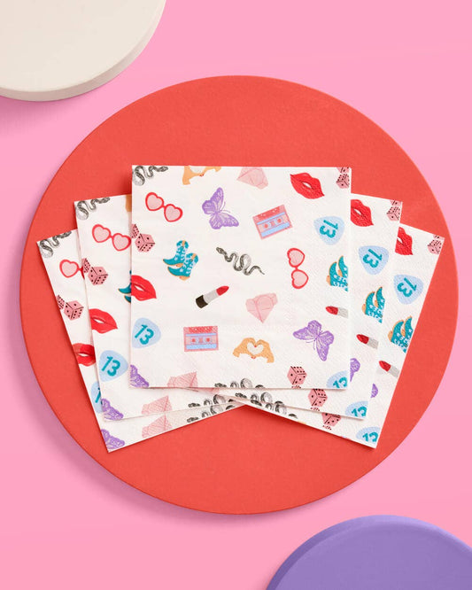 Eras Party Icon Paper Napkins | 25 pack 3-ply