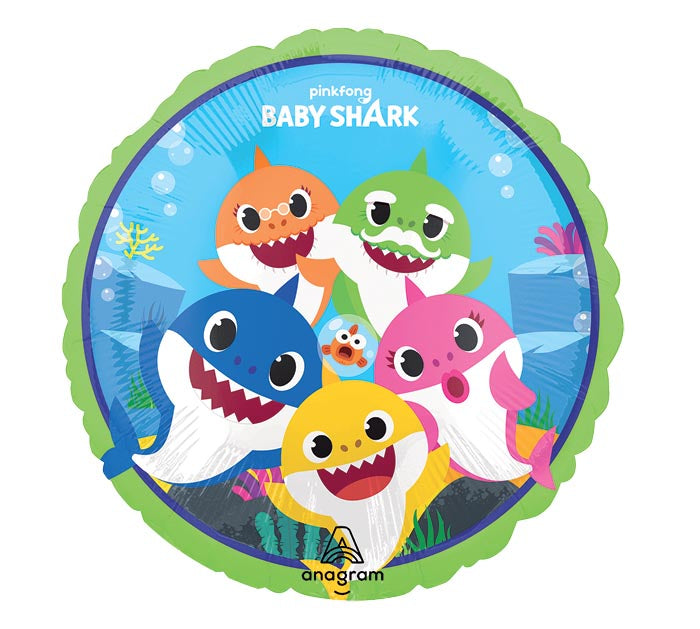 17"PKG BABY SHARK NO HELIUM