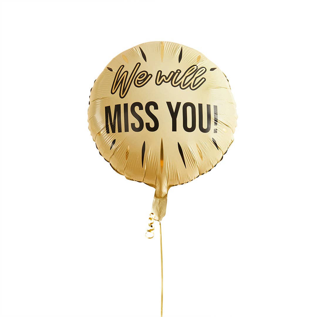 Cream 'We Will Miss You!' 22" Foil Balloon