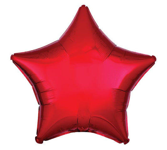 19" PKG METALLIC RED STAR