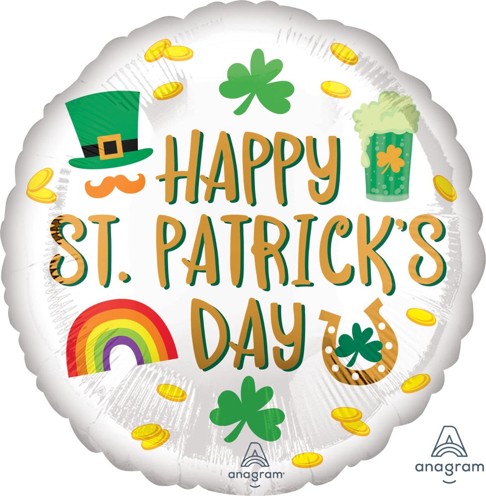 18" St Patrick's Icons Balloon