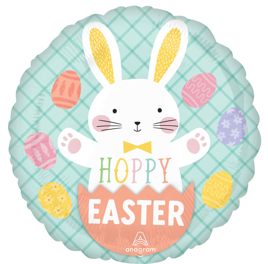 Hoppy Easter Bunny and Eggs Balloon Mylar