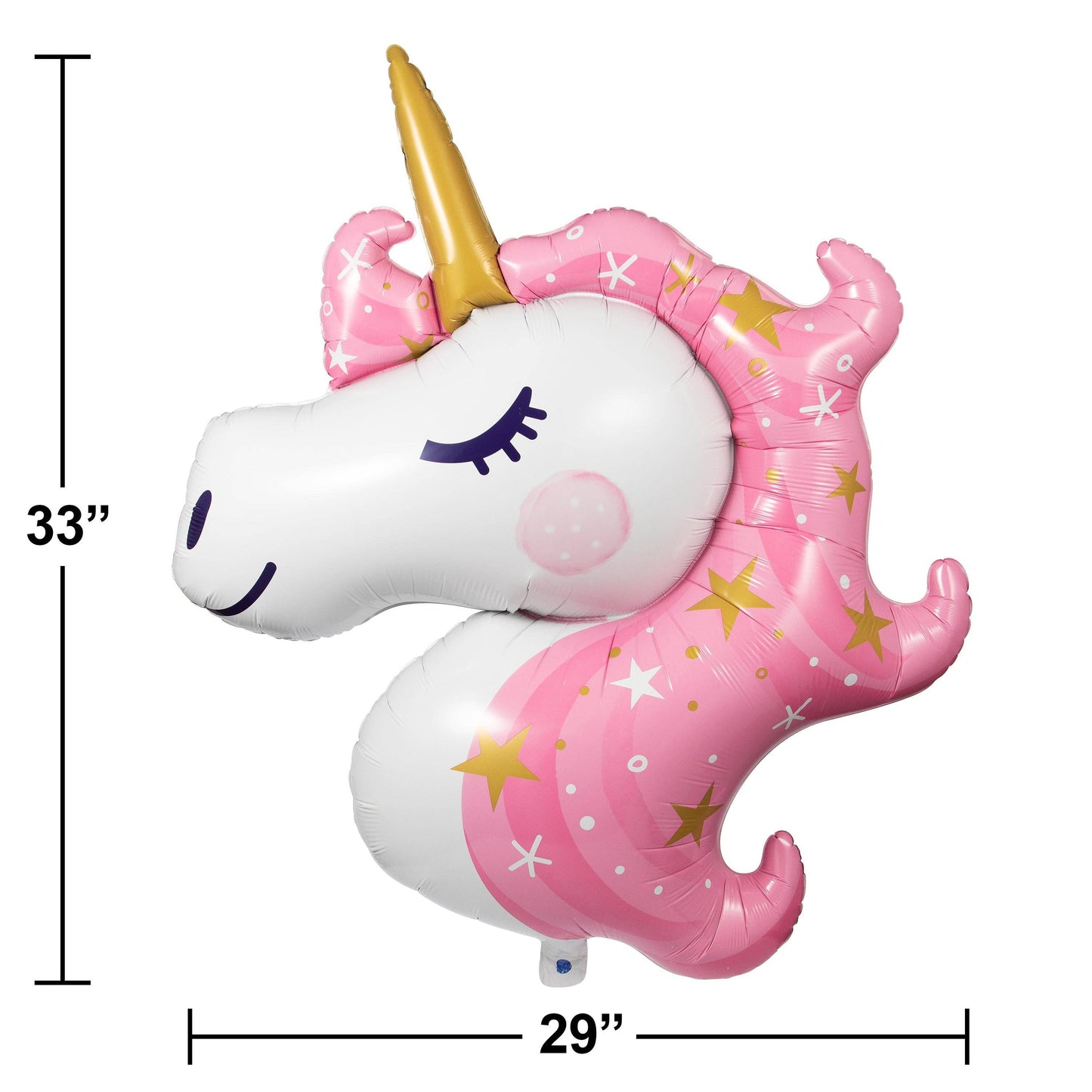 Unicorn Galaxy Metallic Balloon Unicorn Shaped, 1/Pkg NO HELIUM