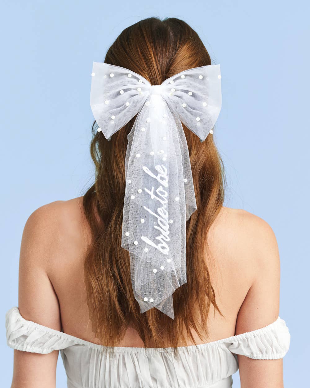 Bride to Be Pearl Hair Bow -  Bachelorette, Bridal, Accessory
