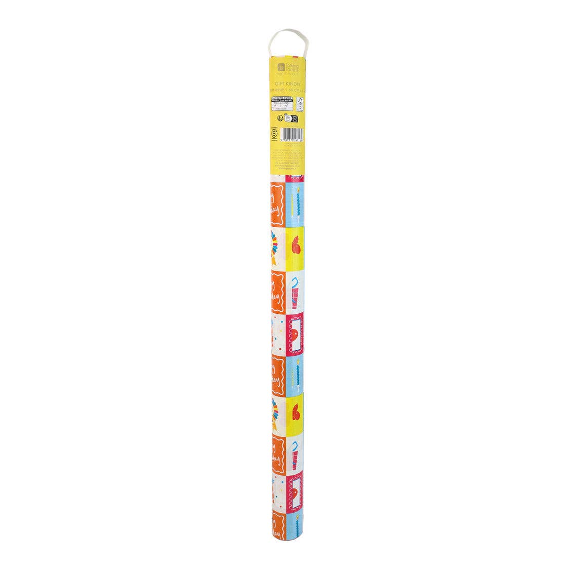 Birthday Icons Recycled Wrapping Paper - 3m | Birthday Decor |