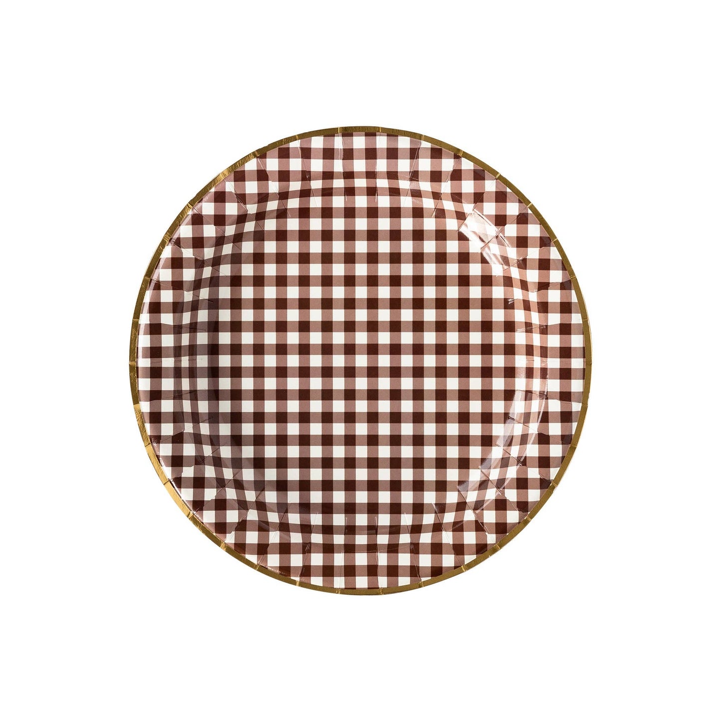 THP931 - Harvest Brown Gingham Check 11" Plate