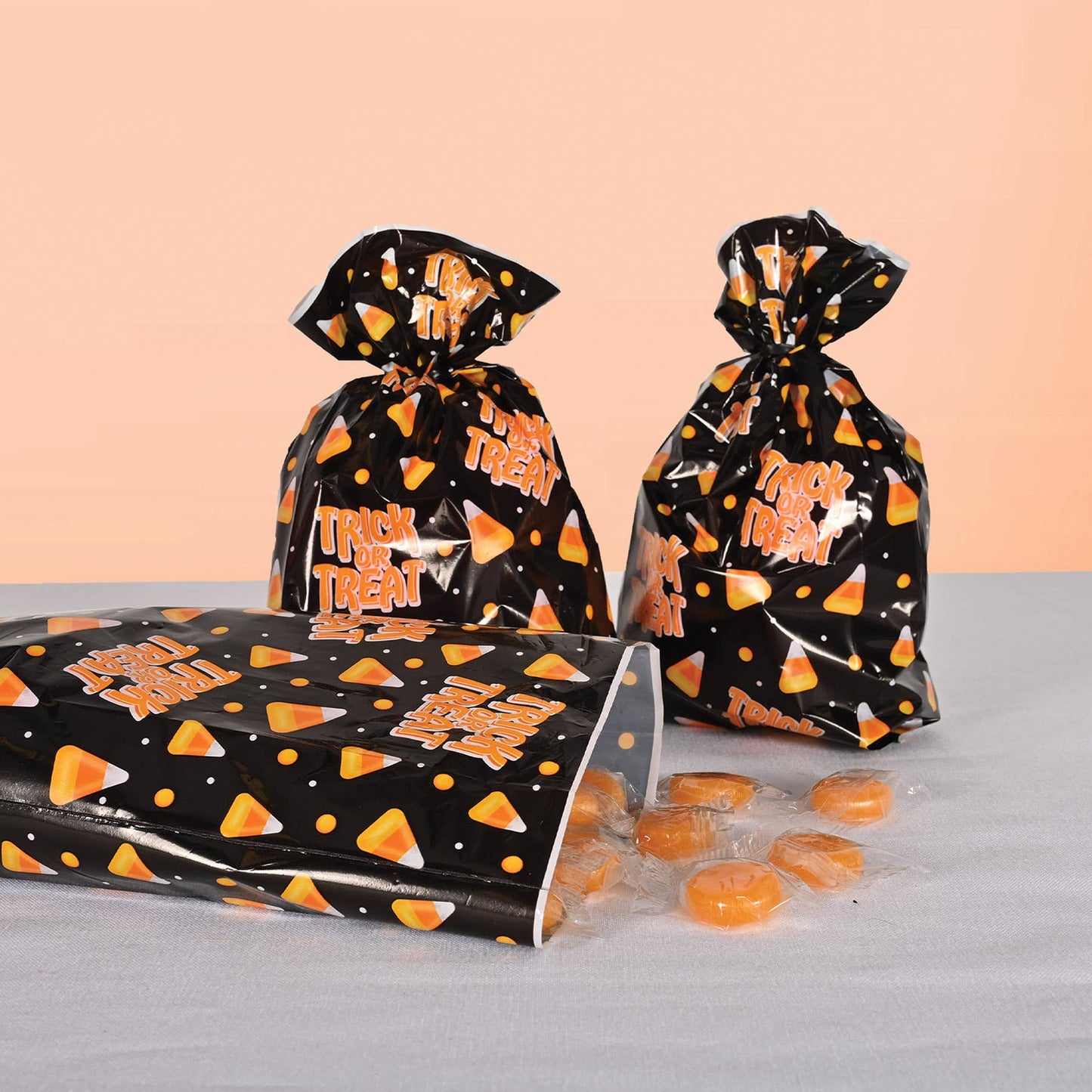 Trick Or Treat Cello Bags, 25 per package, 4" x 9" x 2",