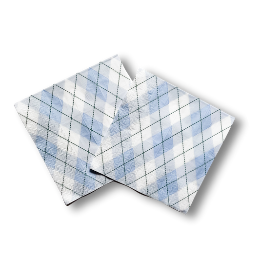 Argyle Large Disposable Paper Napkins (16pcs)
