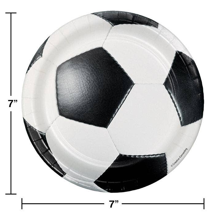 Soccer Paper Dessert Plates, 8/Pkg