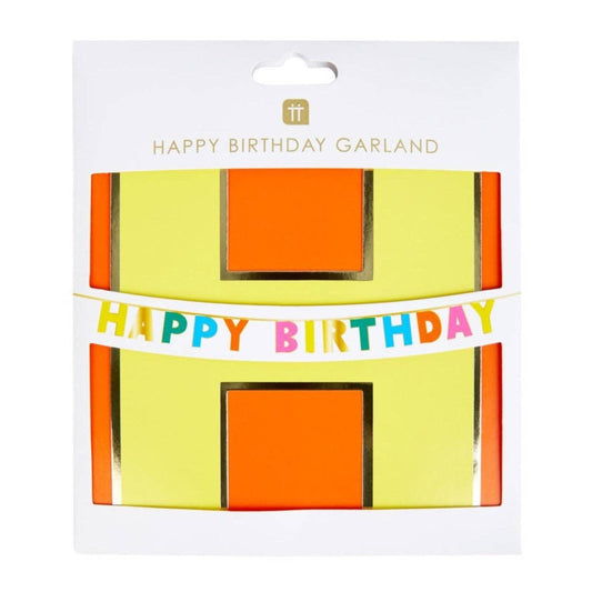 Rainbow Happy Birthday Garland | Birthday Party |
