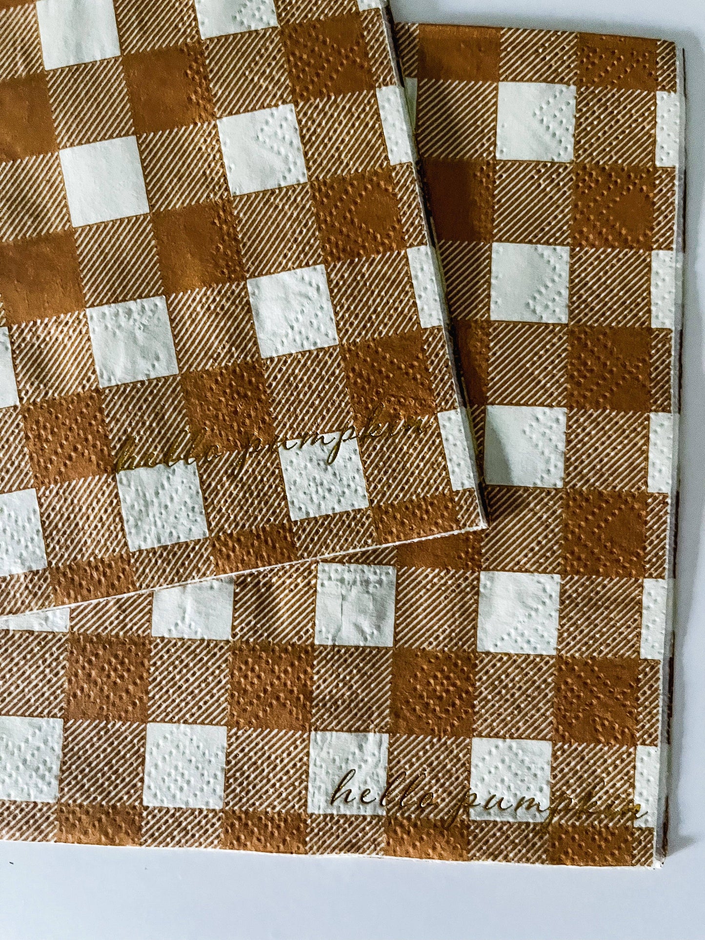 Fall Plaid Cocktail Napkin