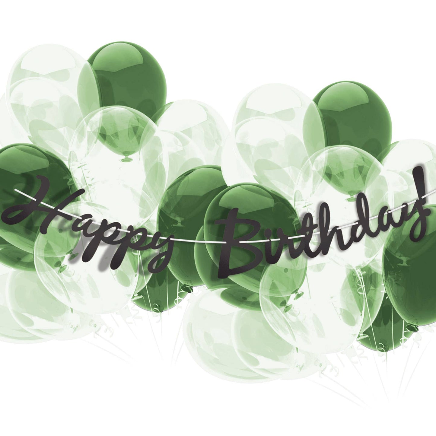 Black Foil Happy Birthday! Streamer, 9" x 5'