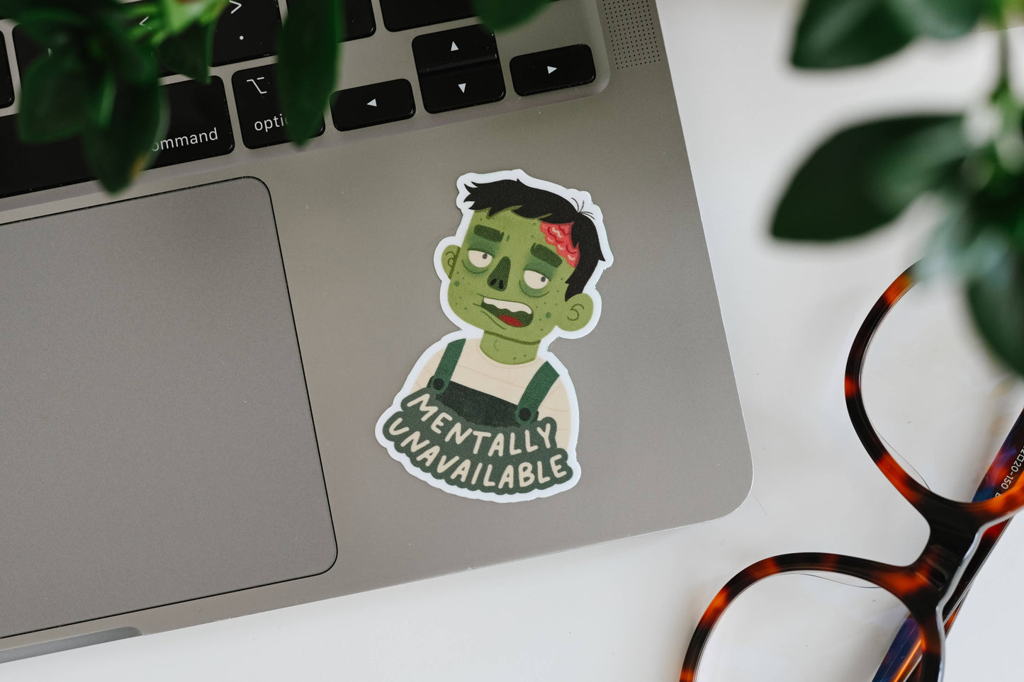 Mentally Unavailable Zombie Sticker