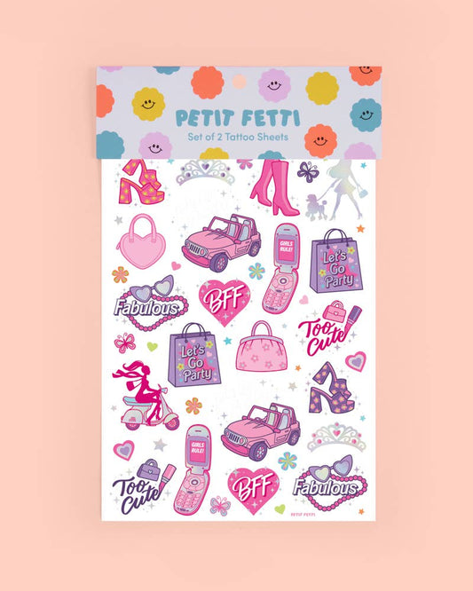 Girls Party Barbie Temporary Tattoos, Birthday, Gift Favors