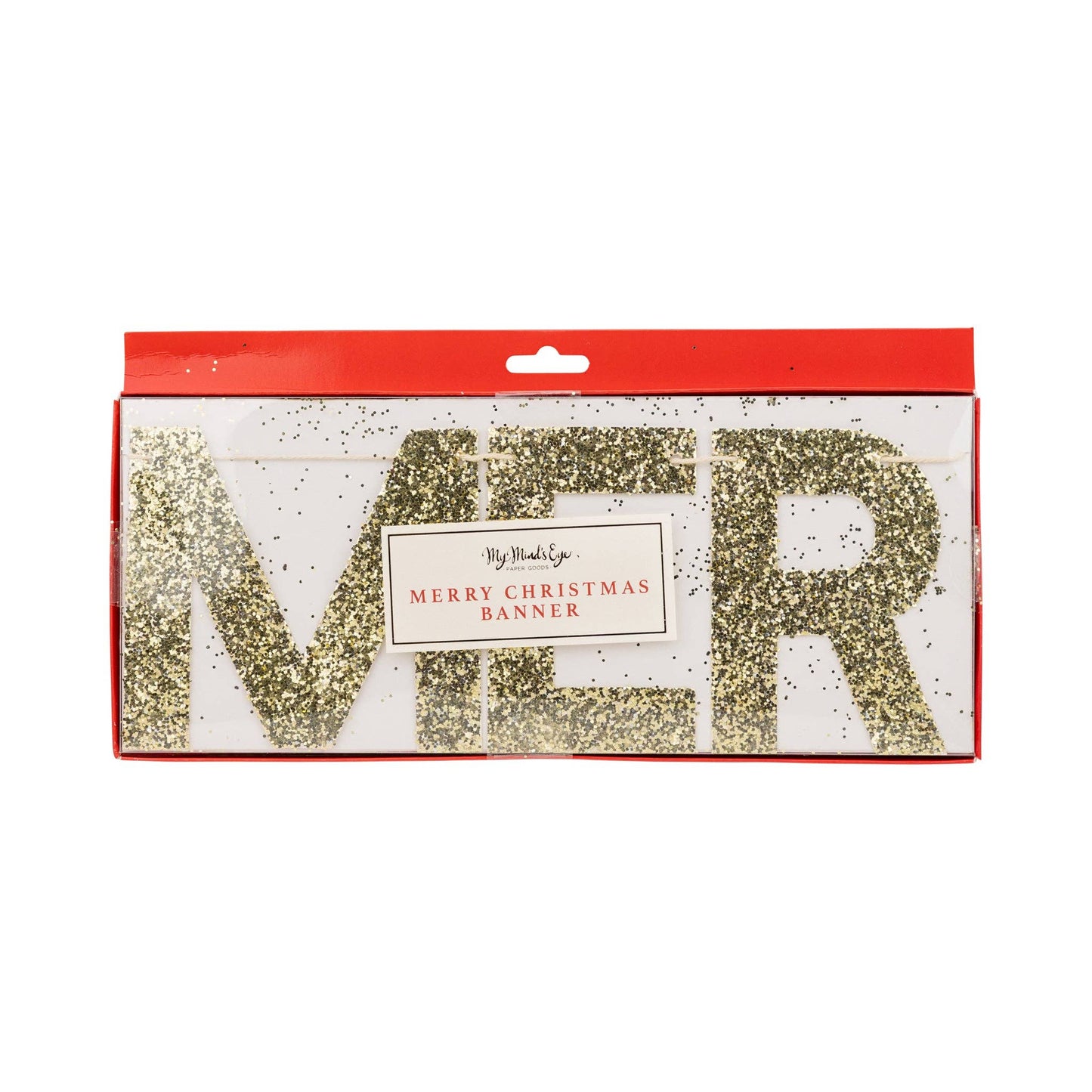 PLHB355 - Chunky Gold Glitter Merry Christmas Banner