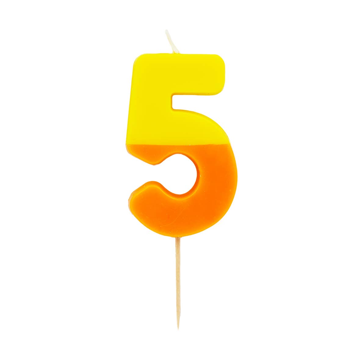 2 Tone Ombre Orange Birthday Number Candles | 0-9 | Single |