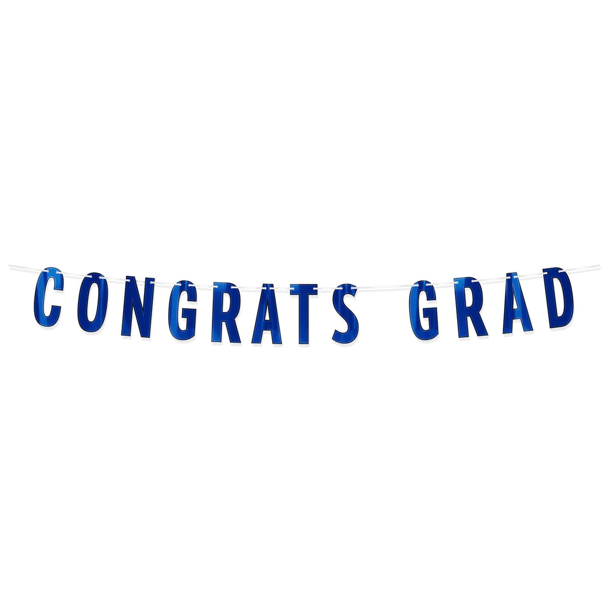 Blue Foil "Congrats Grad" Streamer, 6¾" x 5'