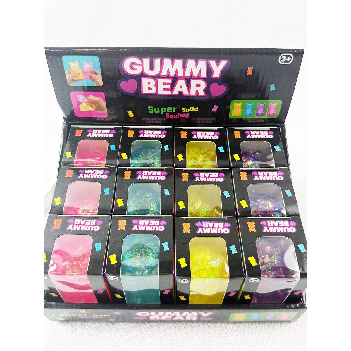 Glittered Gummy Bear Squishy Toy