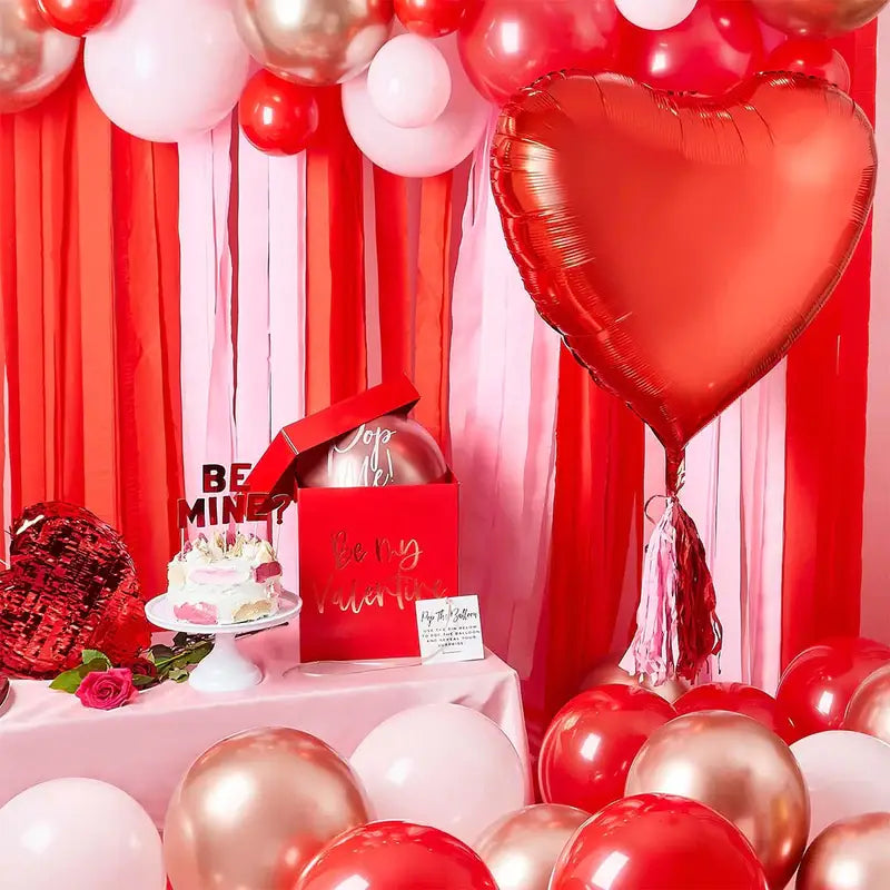 32" Giant Heart Foil Balloon With Tassels
