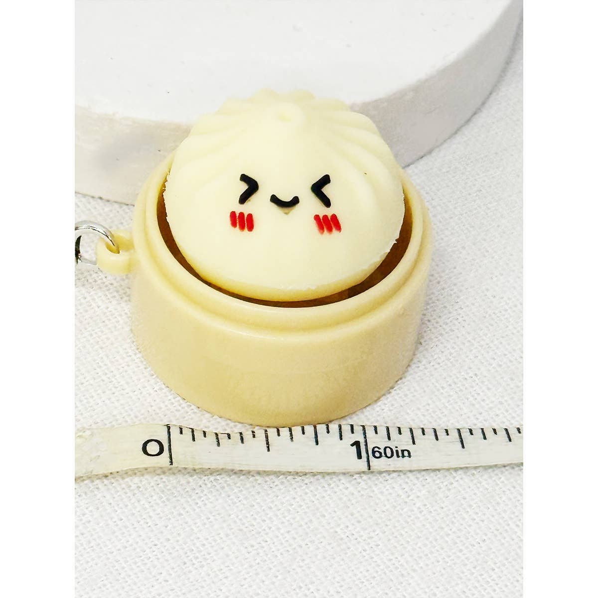 Light Up Cute Dumpling Clicker Keychain