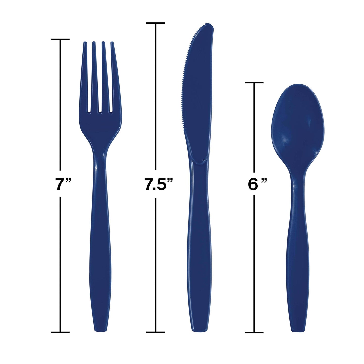 Navy Assorted Cutlery, 24/Pkg