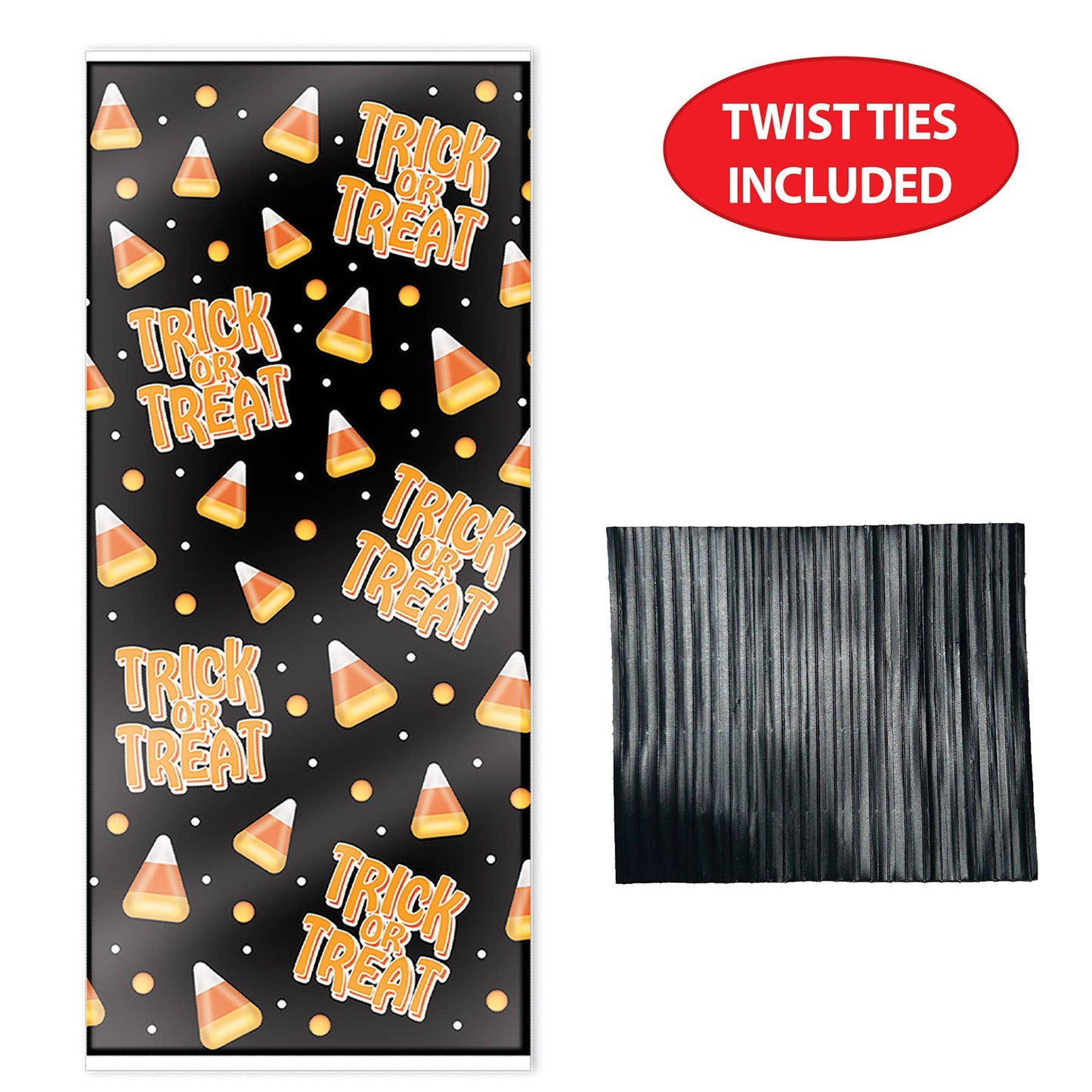 Trick Or Treat Cello Bags, 25 per package, 4" x 9" x 2",