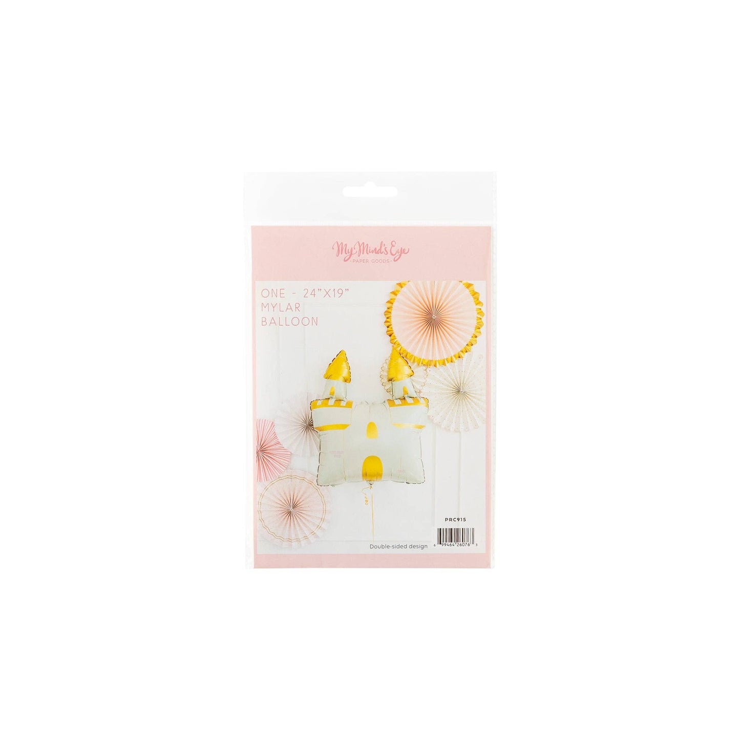 PRC915 -  Princess Castle Shaped Mylar Balloon No Helium